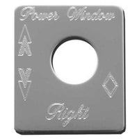 Rockwood Stainless Steel Power Window (Right) Switch Trim Plate