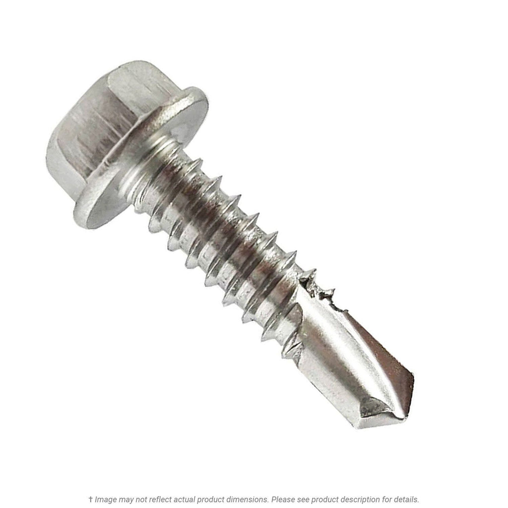 #8 x 1/2" Stainless Steel Hex Washer Head Tek Screw 410