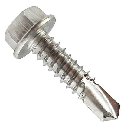 #10 x 1-1/2" Stainless Steel Hex Washer Head Tek Screw 410