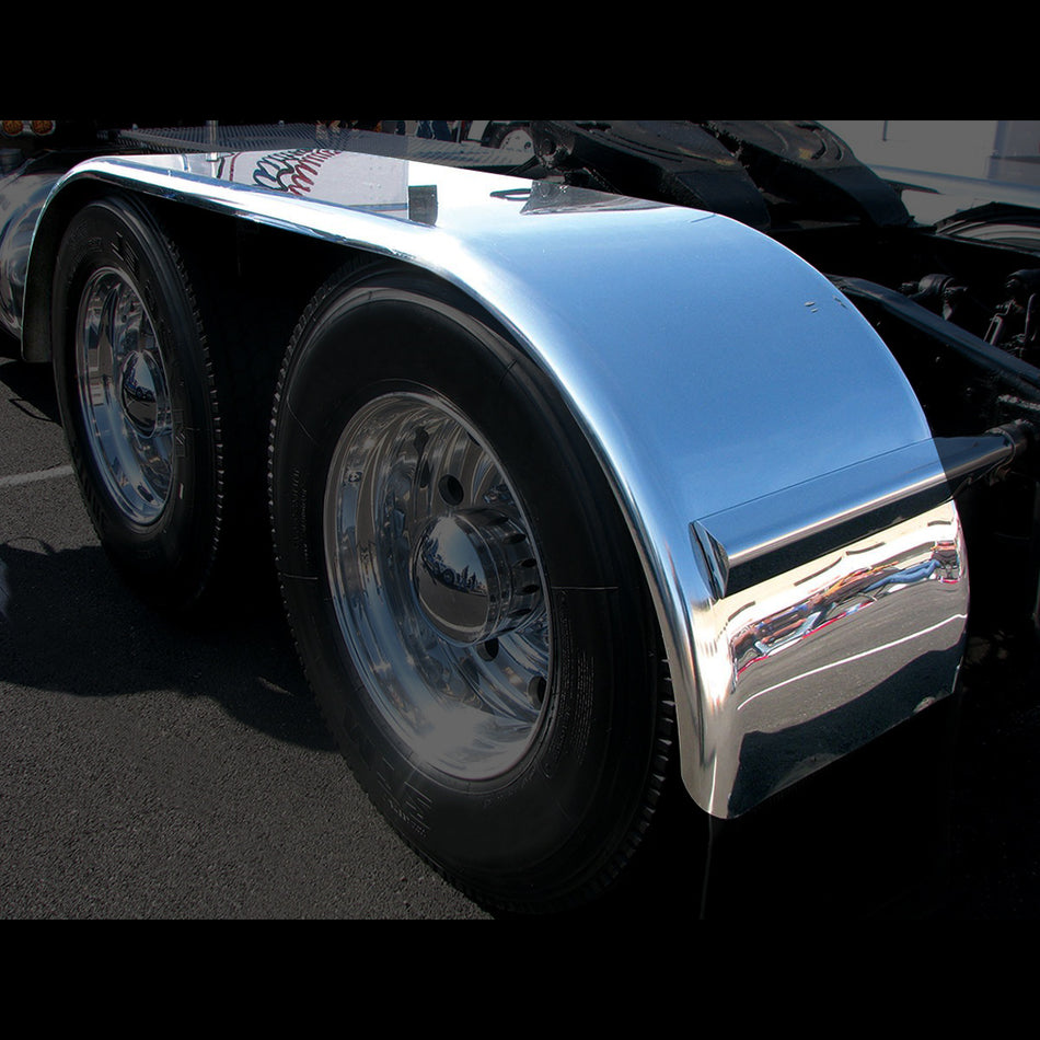 Trux - 132″ Smooth Full Fenders – 14 Gauge, Mirror Shine, Stainless Steel