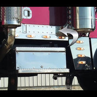 RoadWorks - Peterbilt 359 Stainless Steel Under Door Kick Panels w Dimples