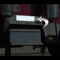 RoadWorks - Peterbilt 359 Stainless Steel Under Door Kick Panels w Dimples