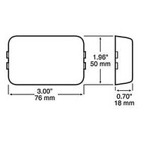 3" x 1.96" Amber or Red LED Marker/Clearance P2 Rectangular Reflex Light