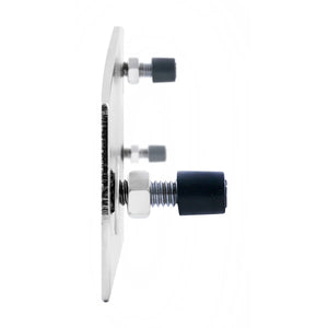 Grand General - 3'' X 18'' Chrome Bottom Mud Flap Plate w 3 Studs