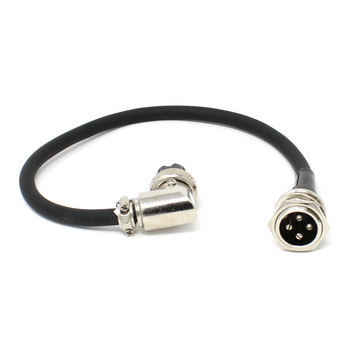 4 Pin Panel Mount Mic Jack & Right Angle Plug Extension - Berube's Truck Accessories