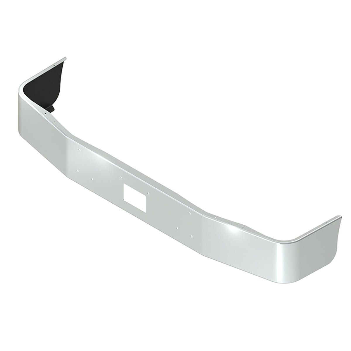 Peterbilt 377 14" Tall 10GA Steel Chrome Set Back Bumper - Berube's Truck Accessories