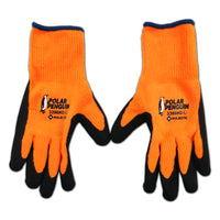 Thermal Palm Dipped Lined Grip Gloves, Orange, Large