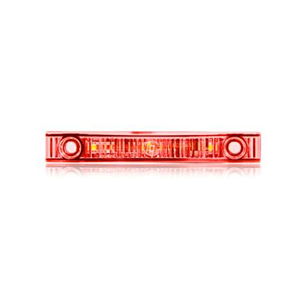 Maxxima - Low Profile 4" Rectangular P2PC Red Clear Clearance Marker Light