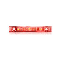Maxxima - Low Profile 4" Rectangular P2PC Red Clear Clearance Marker Light