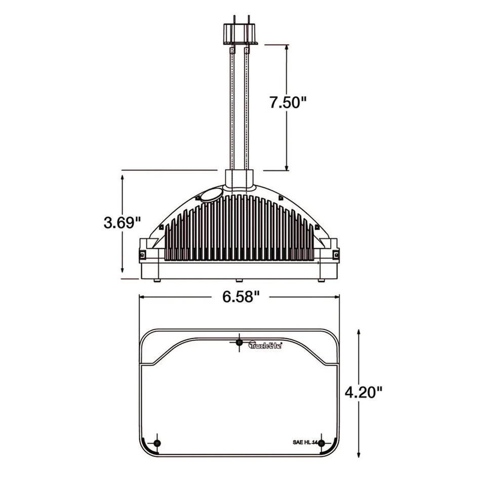4" x 6" Rectangle LED High Beam Headlight