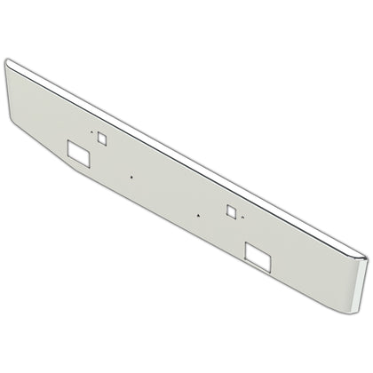 Peterbilt 365/388/389 7GA Steel 16" Tapered End Chrome Bumper w Bolt, Light & Tow Pin Holes
