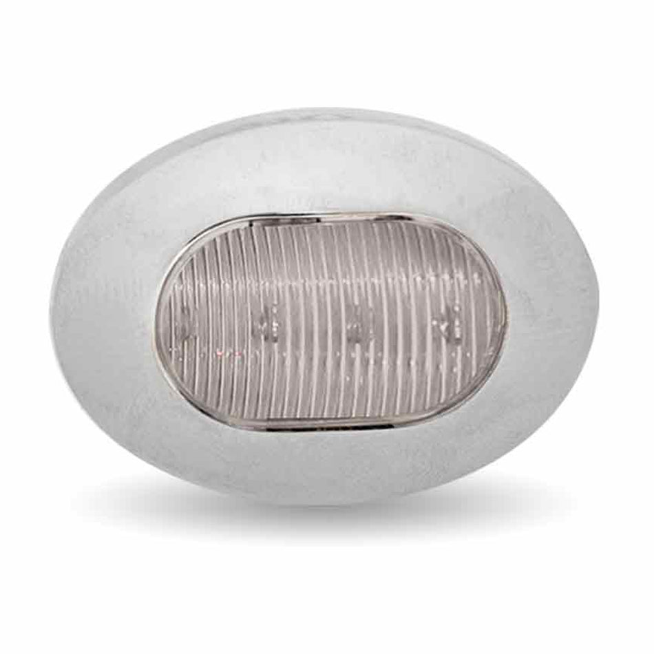 Trux - 3/4″ Clear Red Marker Oval LED Light – 2 Diodes