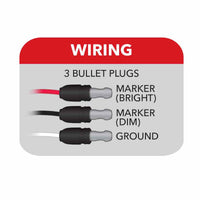 Trux - 3/4″ Clear Red Marker Oval LED Light – 2 Diodes