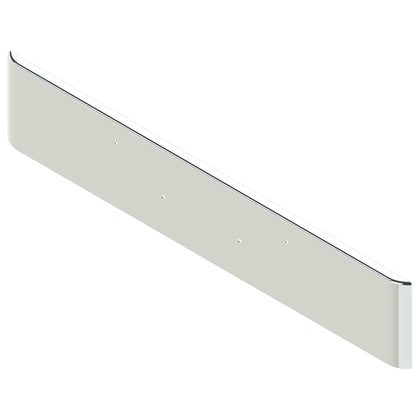 Peterbilt 365/388/389 18" Texas Square Rolled End Square 7Ga Steel Chrome Bumper w Bolt Holes