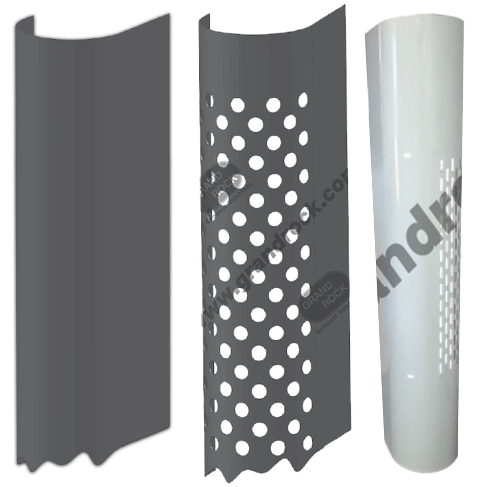 Grand Rock - 60" Aerodynamic Heat Shield - Round, Vertical or NO Holes (No Clamps)