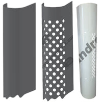 Grand Rock - 60" Aerodynamic Heat Shield - Round, Vertical or NO Holes (No Clamps)
