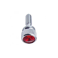 1/4" Red Crystal 20 Knurled Head Dash Screw for Peterbilt (14 Pack)
