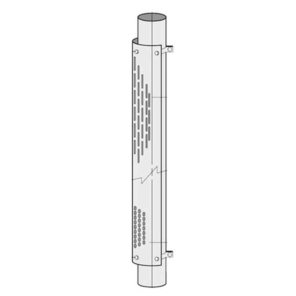 7" x 48" Stainless Steel Heat Shield w No Holes