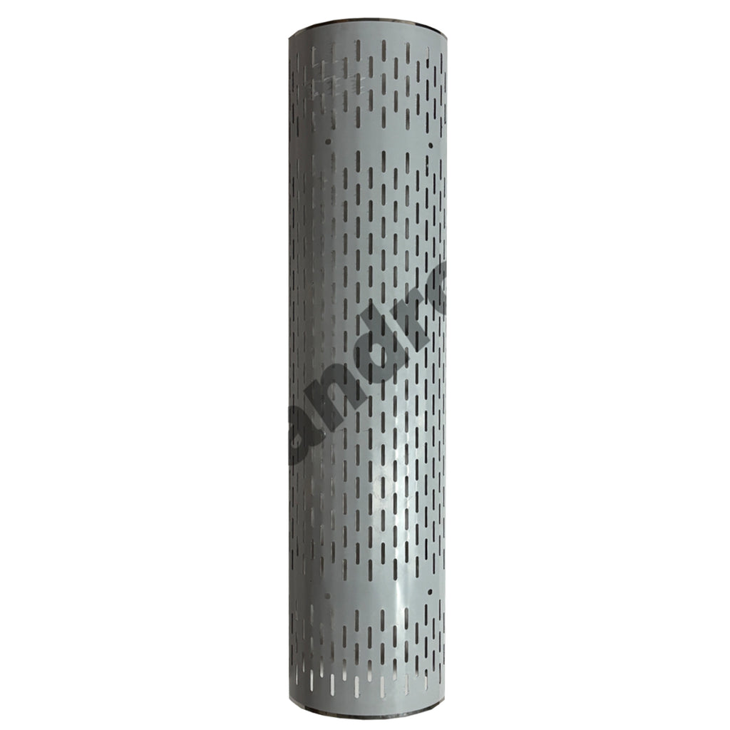 48" Long, 180 Degree Stainless Steel Muffler Heat Shield - Round, Vertical or No Holes (No Clamps)