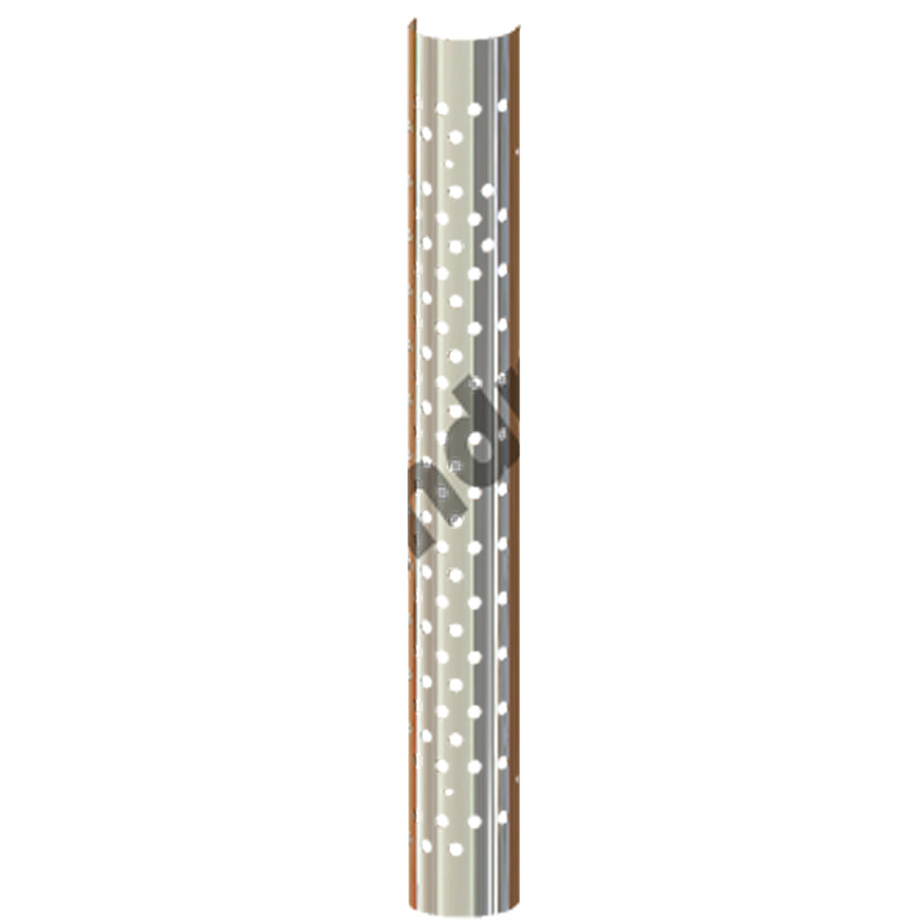 180 Degree Pipe 430 Stainless Steel Heat Shield, Round, Vertical or No Holes (No Clamps)