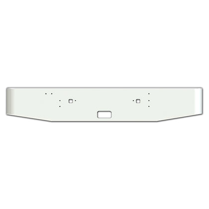 International 9300 16" Tapered End Chrome Steel Bumper w Tow & Mount Holes