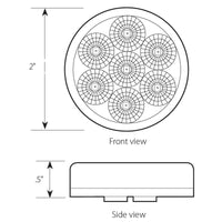 Grand General - 2" Low Profile Spyder LED Light (Red LED/Clear Lens)