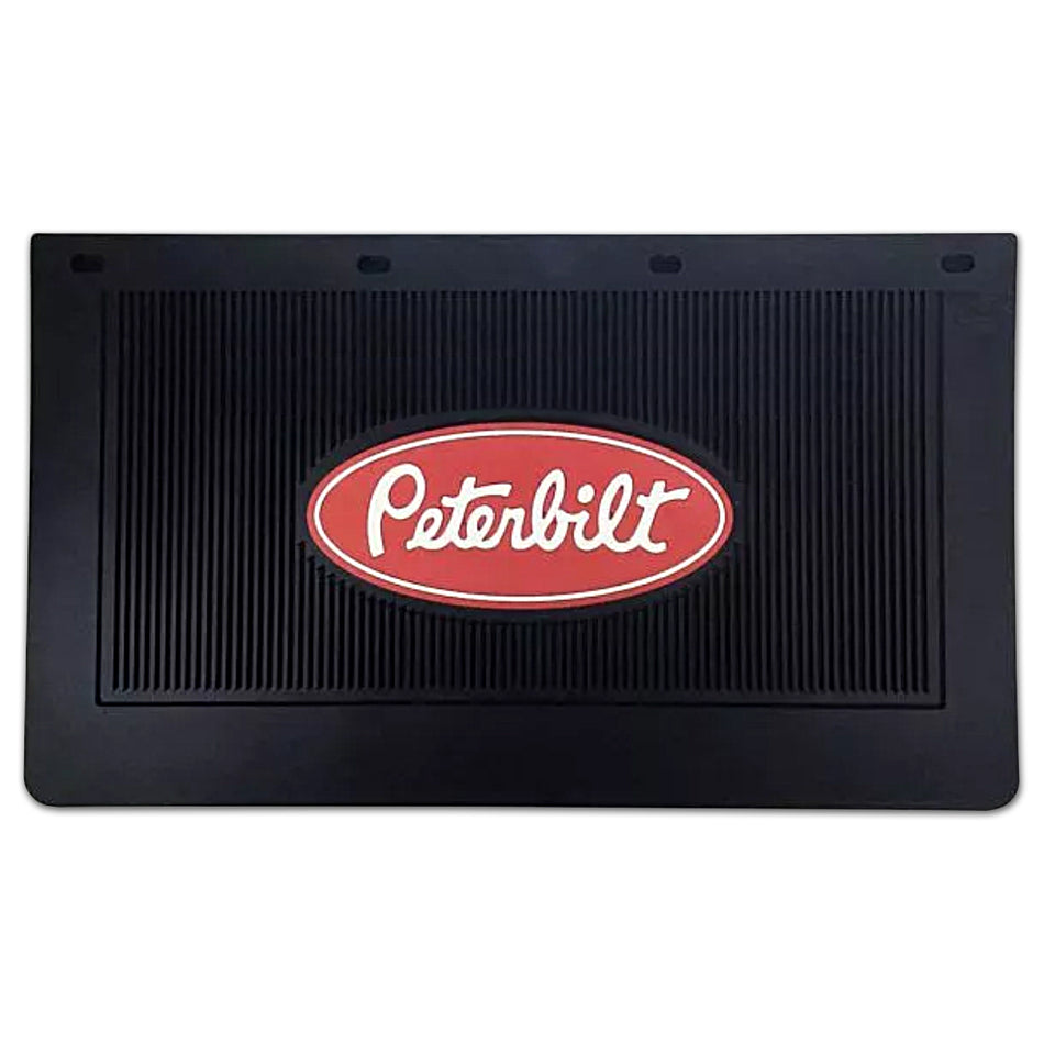24" x 14" x .25" "Vintage" Peterbilt Color Logo Battery Box Rubber Mud Flap