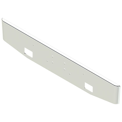 Peterbilt 365/388/389 16" Tapered End 7GA Steel Chrome Bumper w Bolt, Light & Tow Pin Holes