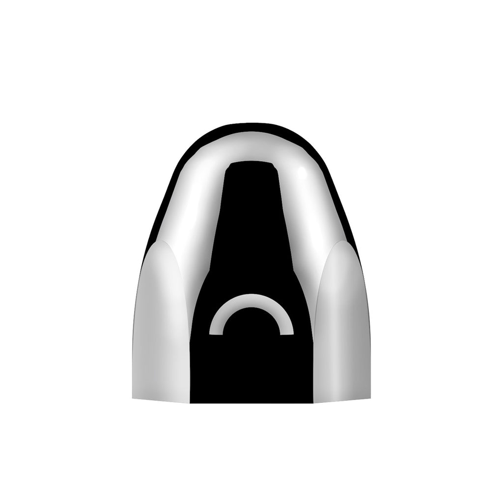 United Pacific - 1-1/2" X 2" Chrome Steel Bullet Nut Cover (Individual or 10 Pack)