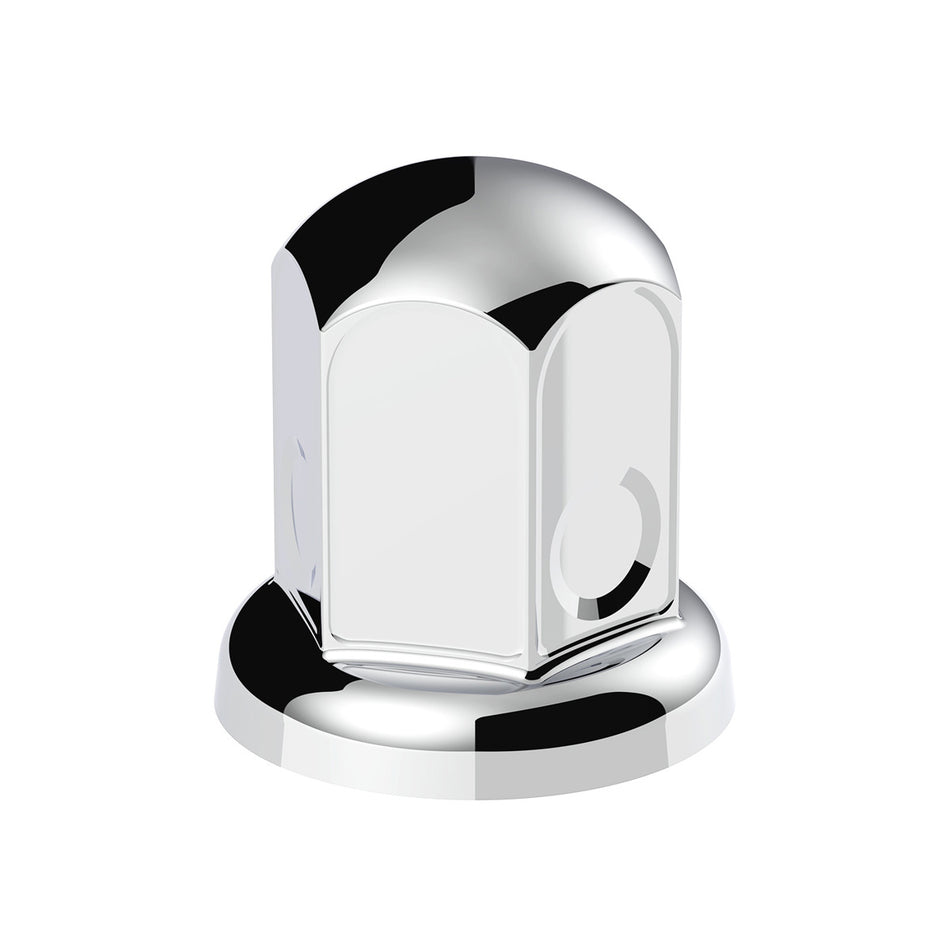 33mm X 2" Chrome Steel Standard Nut Cover w Flange Individual or 50 Pack (Chrome, Amber, Red or Blue)