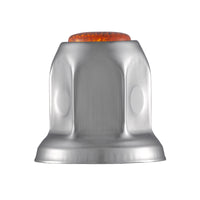 33mm X 2" Chrome Steel Standard Nut Cover w Flange Individual or 50 Pack (Chrome, Amber, Red or Blue)