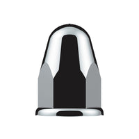 1-1/2" X 2-3/4" Chrome Plastic Slotted Bullet Nut Covers With Flange - Push-On (Individual or 20 Pack)
