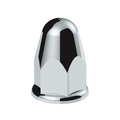 1-1/2" X 2-3/4" Chrome Plastic Slotted Bullet Nut Covers With Flange - Push-On (Individual or 20 Pack)