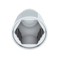 1-1/2" X 2-3/4" Chrome Plastic Slotted Bullet Nut Covers With Flange - Push-On (Individual or 20 Pack)