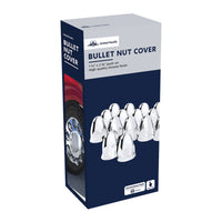 1-1/2" X 2-3/4" Chrome Plastic Slotted Bullet Nut Covers With Flange - Push-On (Individual or 20 Pack)
