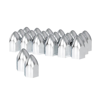 1-1/2" X 2-3/4" Chrome Plastic Bullet Nut Covers - Push-On (Individual, 20 Pack or 60 Pack)