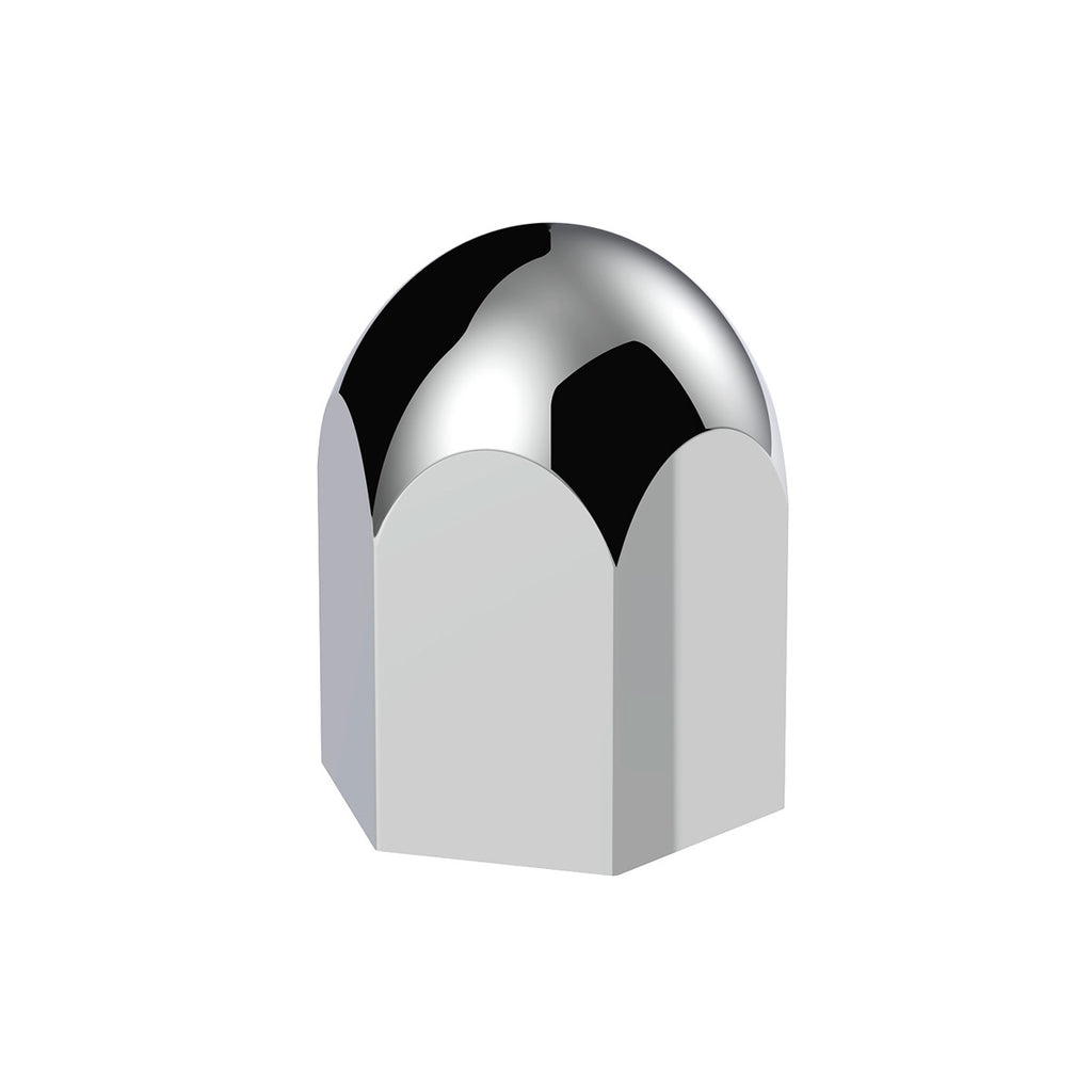 1-1/2" X 2-1/4" Chrome Plastic Standard Nut Covers - Push-On (Individual, 20 Pack or 60 Pack)