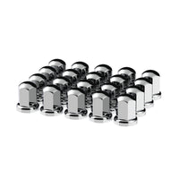 33mm X 2-7/16" Chrome Plastic Standard Nut Covers With Flange - Push-On (Individual, 20 Pack or 60 Pack)