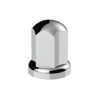 33mm X 2-7/16" Chrome Plastic Standard Nut Covers With Flange - Push-On (Individual, 20 Pack or 60 Pack)
