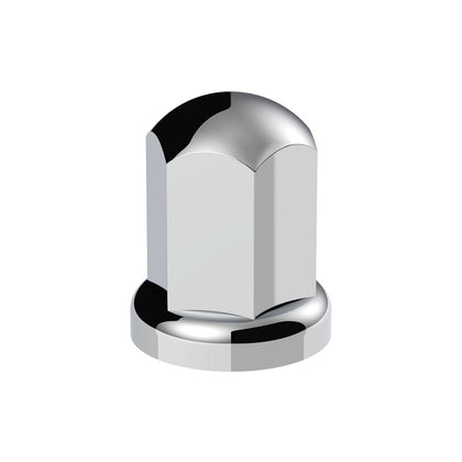 33mm X 2-7/16" Chrome Plastic Standard Nut Covers With Flange - Push-On (Individual, 20 Pack or 60 Pack)
