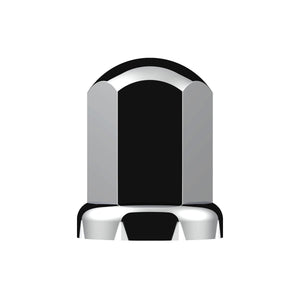 33mm X 2-7/16" Chrome Plastic Standard Nut Covers With Flange - Push-On (Individual, 20 Pack or 60 Pack)