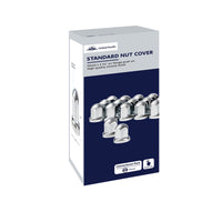 33mm X 2-7/16" Chrome Plastic Standard Nut Covers With Flange - Push-On (Individual, 20 Pack or 60 Pack)