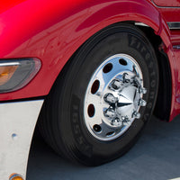 33mm X 3-1/4" Chrome Plastic Tall Nut Covers With Flange - Push-On (Individual, 20 Pack or 60 Pack)