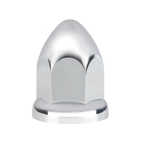 1-1/2" x 2-3/4" Chrome Plastic Bullet Nut Covers With Flange - Push-On (20-Pack)