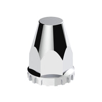 United Pacific - 33mm X 2-3/4" Chrome Plastic Original Nut Covers - Thread-On (10 Pack)