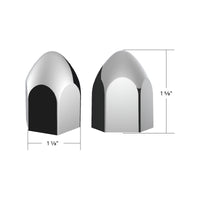 15/16" X 1-5/8" Chrome Plastic Bullet Nut Cover - Push-On (Individual or 10 Pack)
