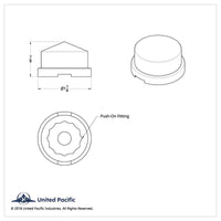 3/4" X 7/8" Chrome Plastic Pointed Nut Cover - Push-On (Individual or 10 Pack)