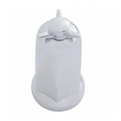 United Pacific - 33mm X 3-1/4" Chrome Plastic Tall Nut Cover With Spinner Top - Push-On