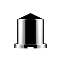 1-1/8" X 1-7/8" Chrome Plastic Pointed Nut Cover - Push-On (Individual or 10 Pack)