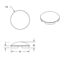 United Pacific - 4 or 5 Even Notched Chrome Dome Front Hubcap - 1" Lip